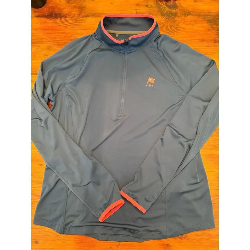 Under Armour women’s navy blue 1/4 performance golf pull over size large NWOT